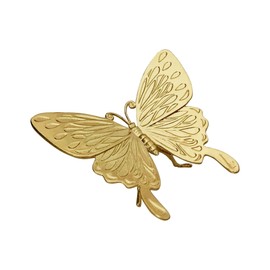 Pewery Gold Mini Butterfly Figurine, Solid Metal Animal Ornament, Mini Butterfly Sculpture for Home Office Garden Desktop Decor