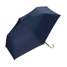 World Party (WPC) Parasol, Folding Umbrella, Navy, 19.7 inches (50 cm), Women's, Umbrella Bag Included, Blackout Rim Star, Mini, 801-697, NV Rim Star, Navy 19.7 inches (50 cm) (Ribs)