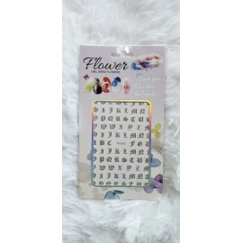 Unbranded Silver Old English Nail Stickers