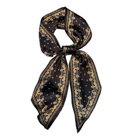 GIMIRO Satin Silk Scarf 148 x 13.5 cm, Tie, Double Layer Band for Blazer, Coat, Dress