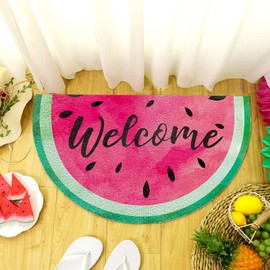 Ceenna Summer Watermelon Coir Doormat Watermelon Welcome Doormat Indoor Outdoor Summer Door Rug Non Slip Front Door Mat for Porch Decor Gift, 17 x 29 Inch