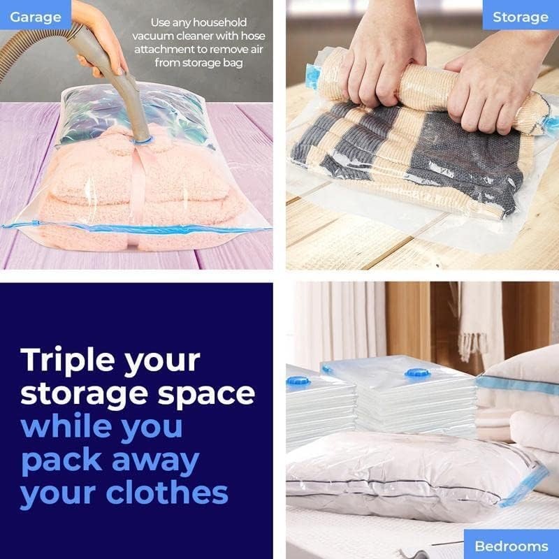 LEDON® 2/4x Space Saver Vacuum Bags Storage Seal Compressing Organizer