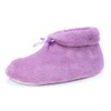 MUK LUKS Womens Micro Chenille Slipper Bootie, Lavender - Size