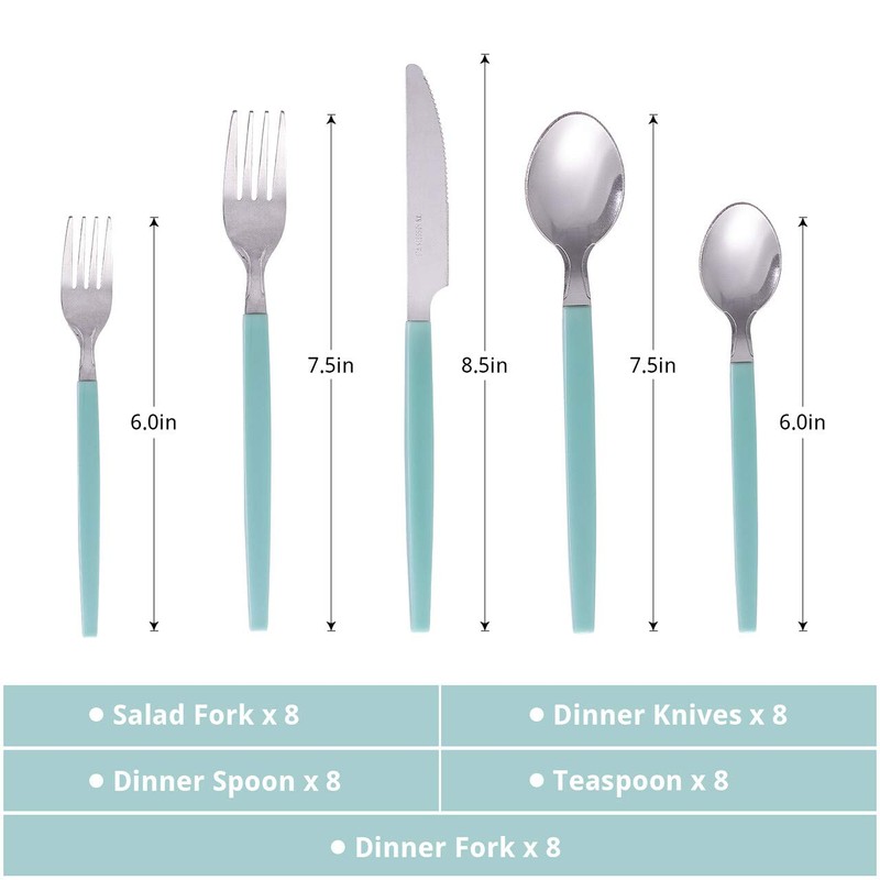 Cutiset 40 piece Stainless Steel Kitchen Flatware set with organizer,