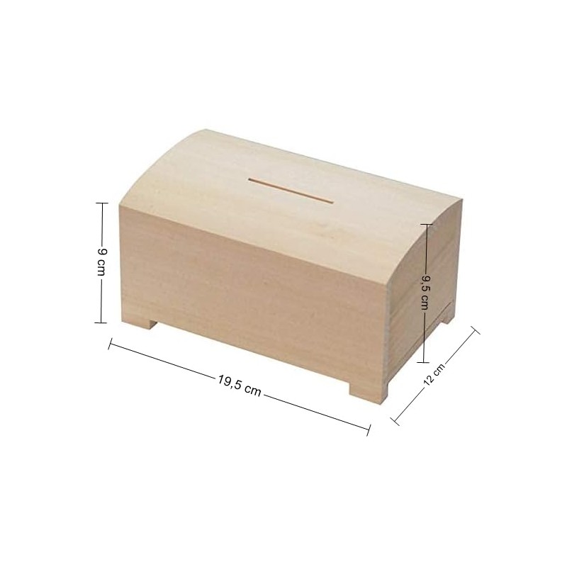 Wooden Money Case - Saving Money Fast Piggy Bank Beech