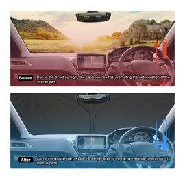 BIXUAN Sonnenschutz kompatibel mit Peugeot 2008 2014 2015 2016 2017 2018 2019 Windschutzscheibe für Peugeot das Auto Frontscheibenabdeckung Windschutz für Frontscheibe Blockiert UV Abdeckung Faltbar