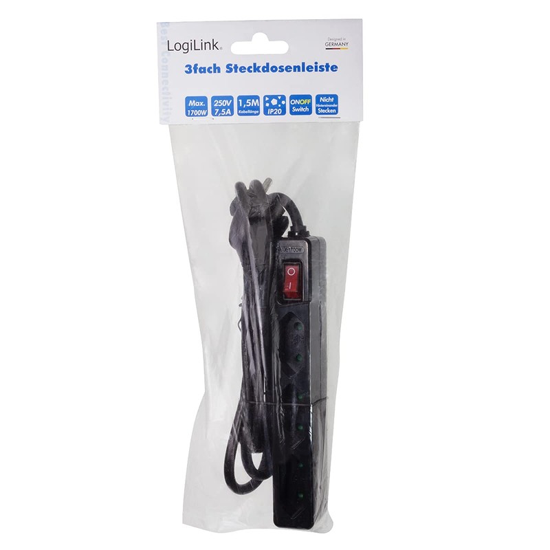 LogiLink LPS227 4+2 (4X Protective Contact CEE 7/3, 2X USB)