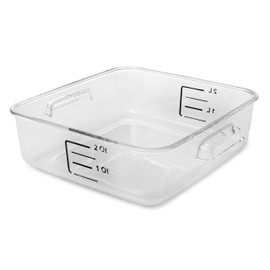 Rubbermaid Commercial contenedor Ahorra Espacio, Solo contenedor, Transparente