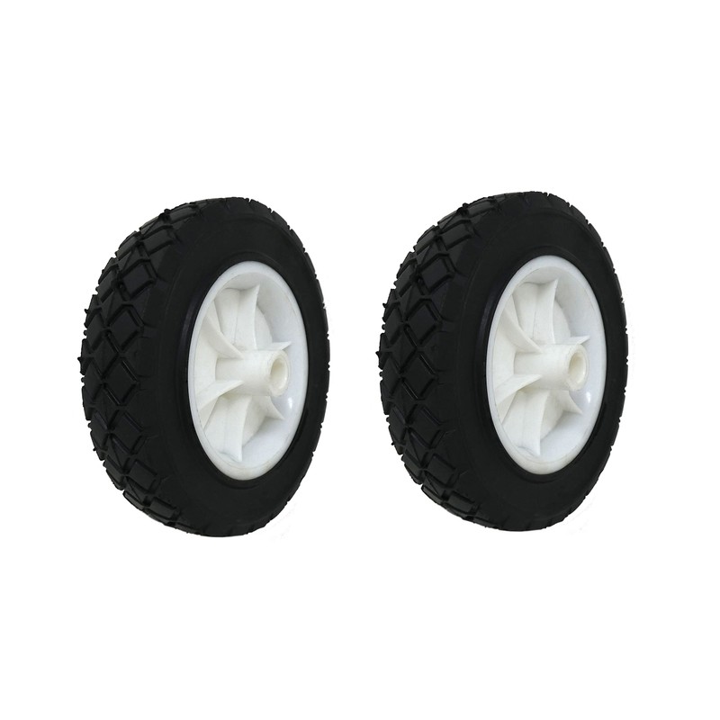 Shepherd Hardware 9610 6-Inch Semi-Pneumatic Rubber Replacement Tire, Plastic Wheel,