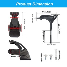 TUKEVA Roller Skate Brake Pads Roller Brake Device Brakes for Inline Skates Replacement Part for Inline Skates Brake Stopper for Rollerblade Inline Skates Suitable for Most Roller Skates (Black)