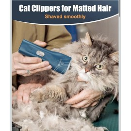 oneisall Cat Clippers Cordless Waterproof Quiet Pet Shaver for Matted Hair