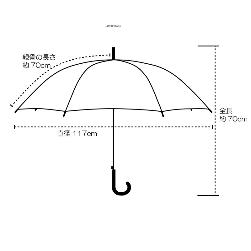 Atein 4063 Men's Folding Umbrella, Lightweight, Super Large, Ribs, 27.6