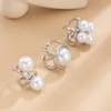 Bestleey Chunky Gold Pearl Ring Set for Women Stackable Knuckle