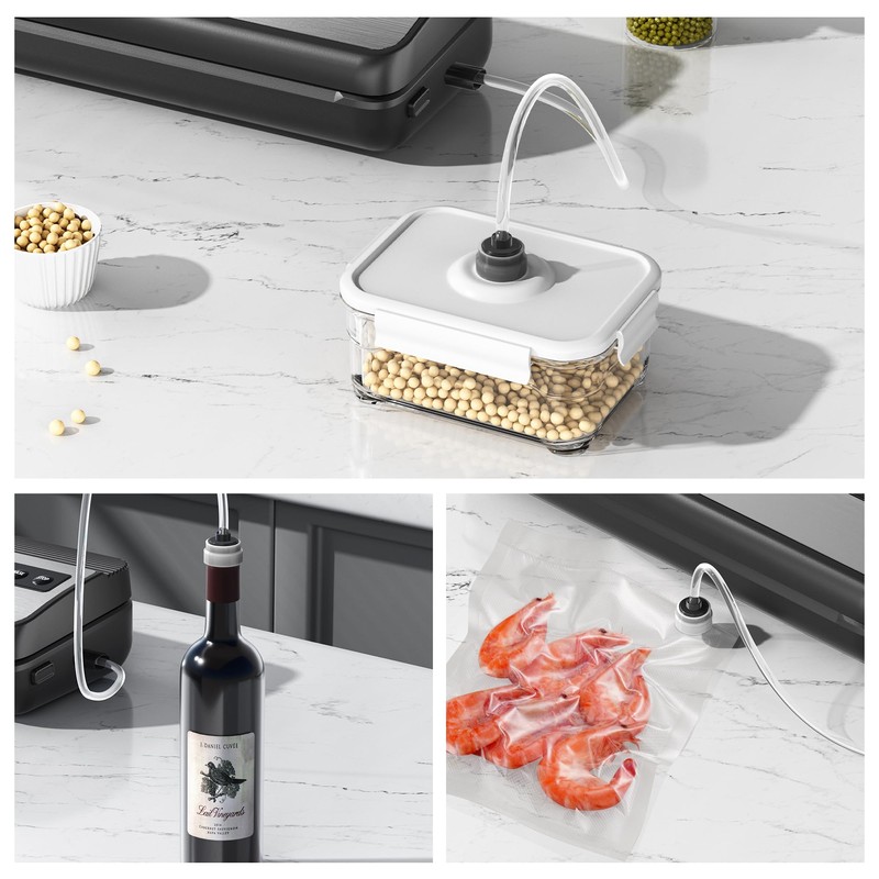 Vacuum Sealer Machine 80KPa Powerful Compact Food Vacuum Sealer with