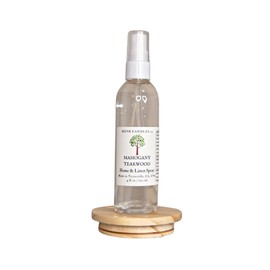Mahogany Teakwood Home & Linen Spray for Home, Linen, Pillow, Toilet, Car, Relaxation, Air Freshener | Highly Scented | Phthalate free By Hush Candles (4oz)