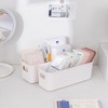 YZDZSW Plastic Storage Boxes, 4 Pcs Bathroom Storage Baskets, Plastic