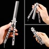 2 peines de mariposa de acero inoxidable plegables para entrenamiento