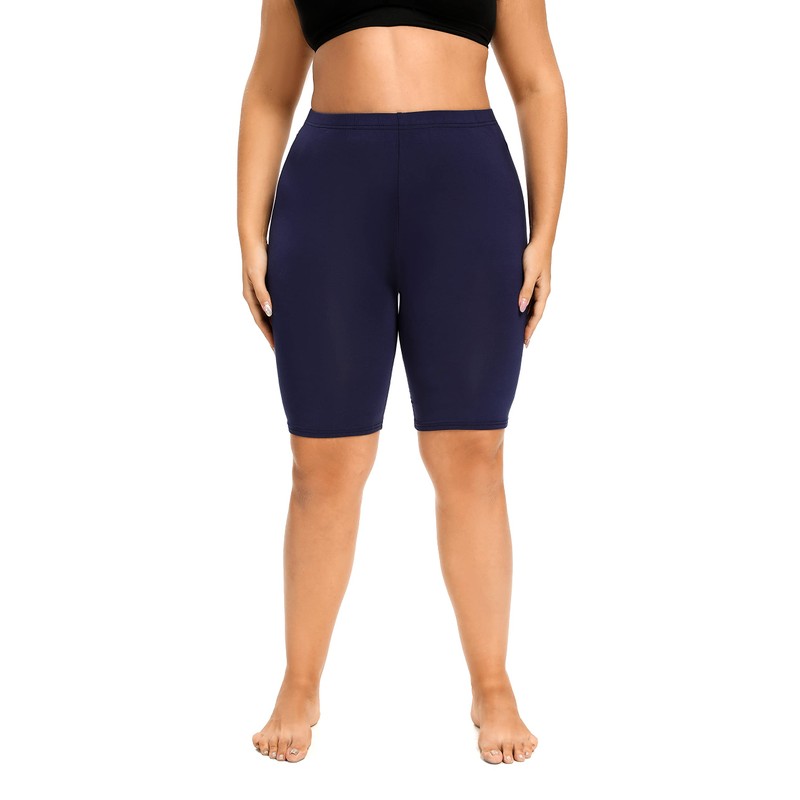 ELISS Plus Size Slip Shorts for Women Half Mid Thigh