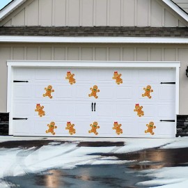 VictoryStore 12 Piece Gingerbread Garage Magnets, 19632, Christmas Outdoor Decor