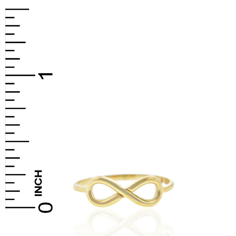 Charm America - Gold Infinity Ring - 10 Karat Solid