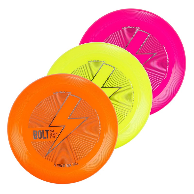 BOLT OneSevenFive Ultimate Frisbee Disc - UV Reactive & Shimmer