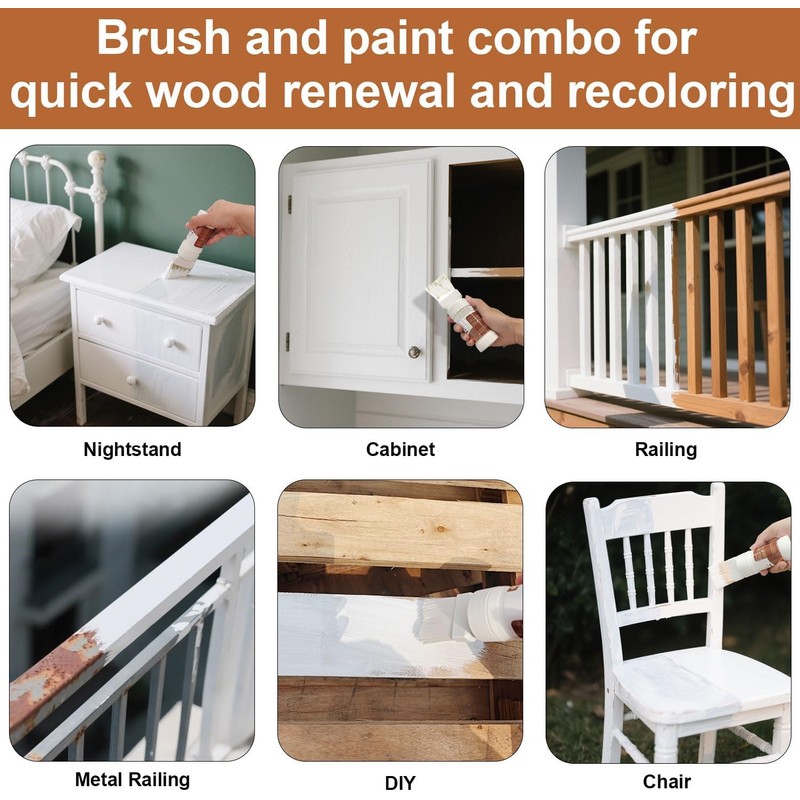 6.35 fl oz Wood Touch-Up Paint for Doors, Cabinets, Furniture
