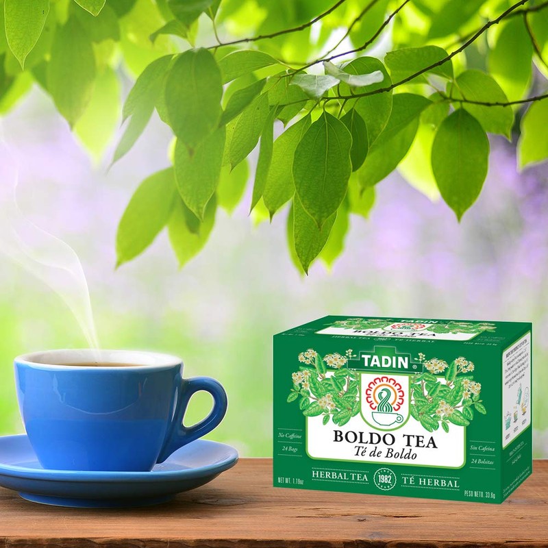 Tadin Boldo Herbal Tea. Caffeine Free. 24 Tea Bags. 1.18