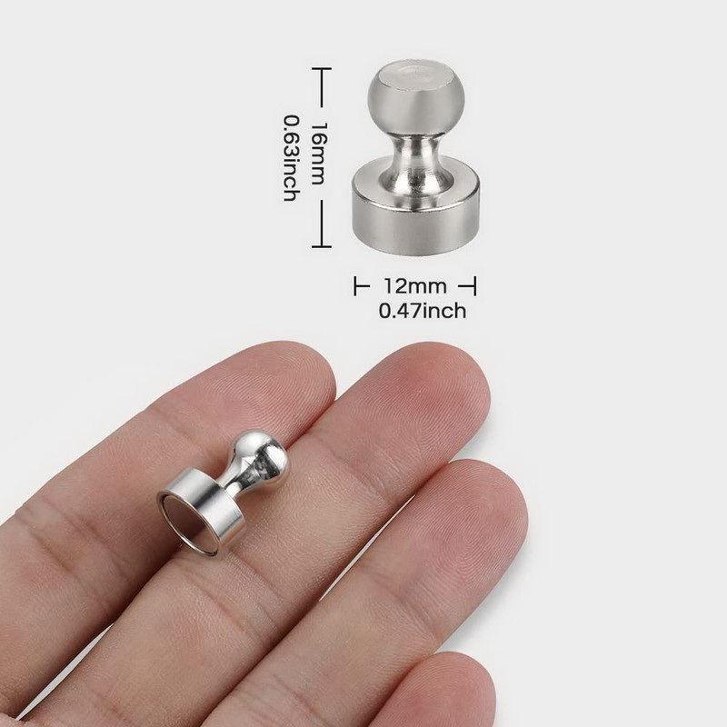 12PCS Mini Fridge Magnets Neodymium Magnet, Pushpin N52 Magnets for