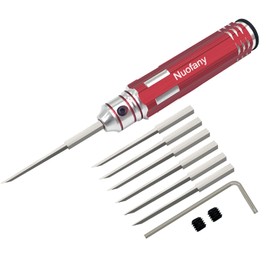 Nuofany Prime Model Scriber Gundam - Herramienta de corte para pasatiempos, 7 cuchillas, 0.1/0.2/0.4/0.6/0.8/1.0/2.0 mm