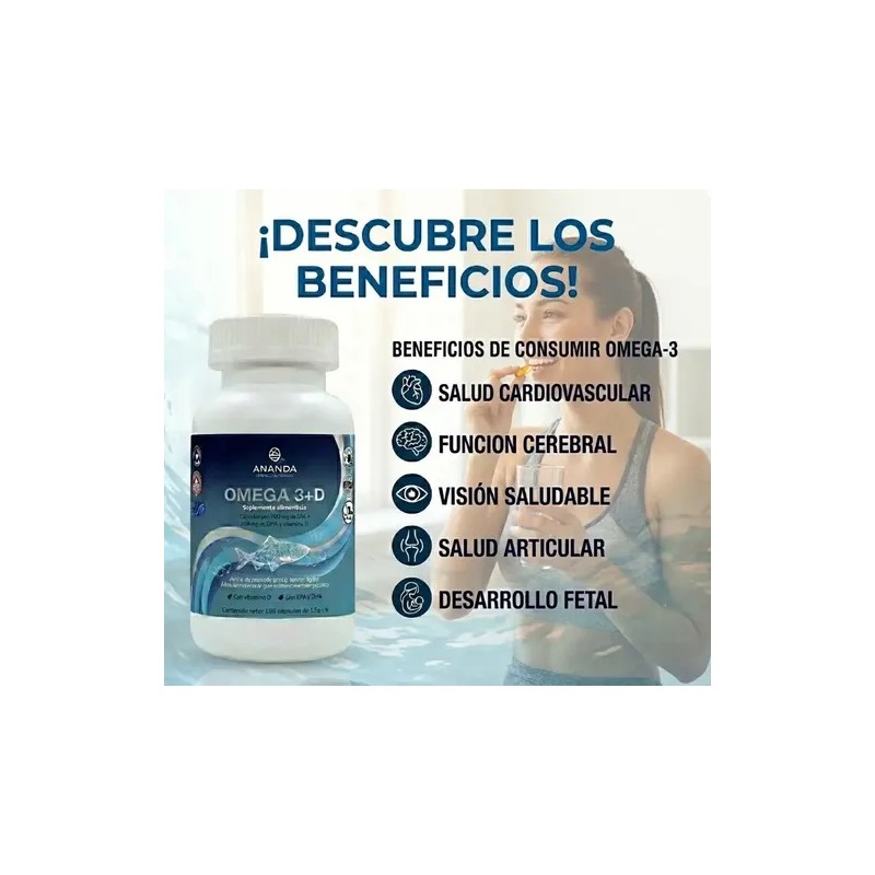 Omega 3 Vit D Alta Absorción Puro Concentrado 1500mg 100cap