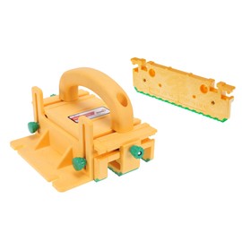 MICROJIG GRR-RIPPER GR-100+GRP-5 Grr-Ripper 3D Pushblock & 1/4" Leg Bundle, Yellow