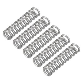 QUARKZMAN Pack of 5 Compression Springs, 1 x 6 x 25 mm Compression Springs, Spring Springs, Coil Springs, Steel Springs, 304 Stainless Steel, Silver
