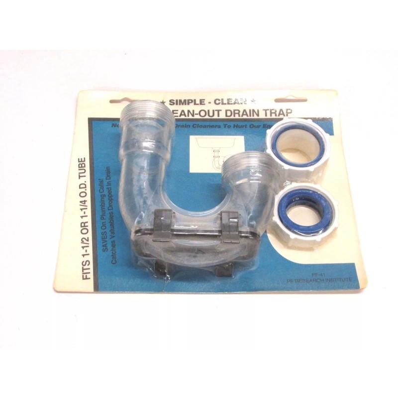 SIMPLE CLEAN NEW! SIMPLE CLEAN EASY CLEAN-OUT DRAIN TRAP, 1-1/2"