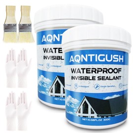 21 OZ (600g) AQNTIGUSH Invisible Waterproof Agent, Waterproof Insulating Sealant, Transparent Waterproof Coating, Waterproof Anti-Leakage Agent, Transparent Repairing Leak Waterproof Adhesive