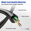 LOEMU 25FT 12 Gauge Outdoor Extension Cord with Multiple Outlets