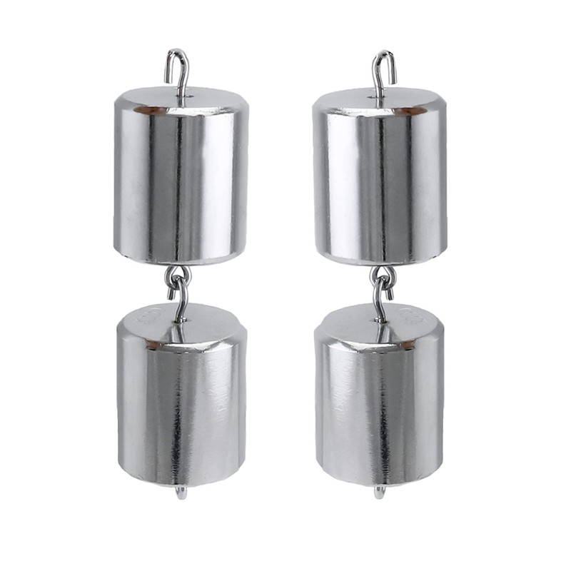 QWORK Double Hooked Weight Set, 4 Pcs 200g (0.44lbs) Chrome-Plated