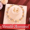 EVILD Pearl Necklaces and Earring Set Multicolor Pearl Sets for
