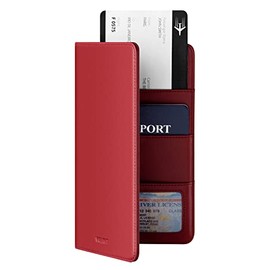 VULKIT Cartera Porta Pasaporte Billetera de Viaje con Bloqueo RFID para Hombres y Mujeres