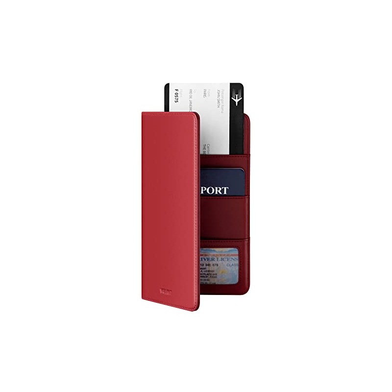 VULKIT Cartera Porta Pasaporte Billetera de Viaje con Bloqueo RFID