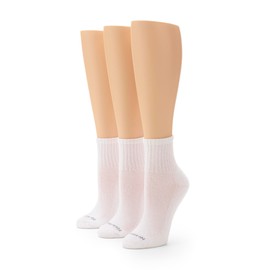 No Nonsense Women's Soft & Breathable Cushioned Mini Crew Socks, New White, 4-10