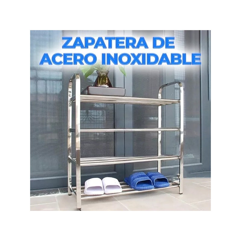 EGTMA Organizador De Zapatos 4 Niveles De Acero Inoxidable
