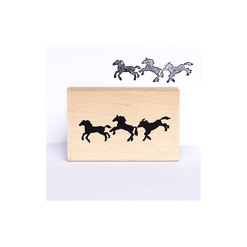 Art Stamps Dancing Horses Animal Stamp,Black