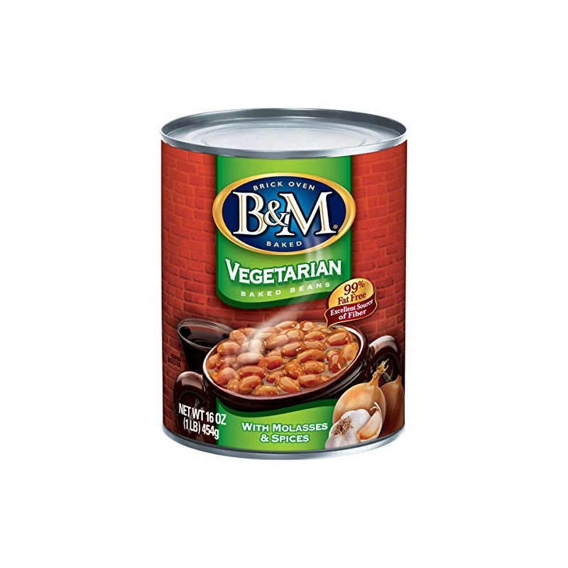 B&M Baked Beans, Vegetarian, 16 Ounce (Pack of 12)
