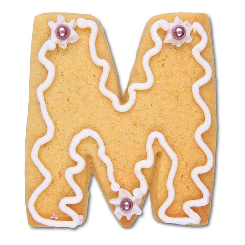 Staedter Letter M Cookie Cutter, Silver