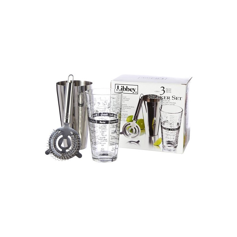 Libbey Shaker Glass Set, 3-Piece