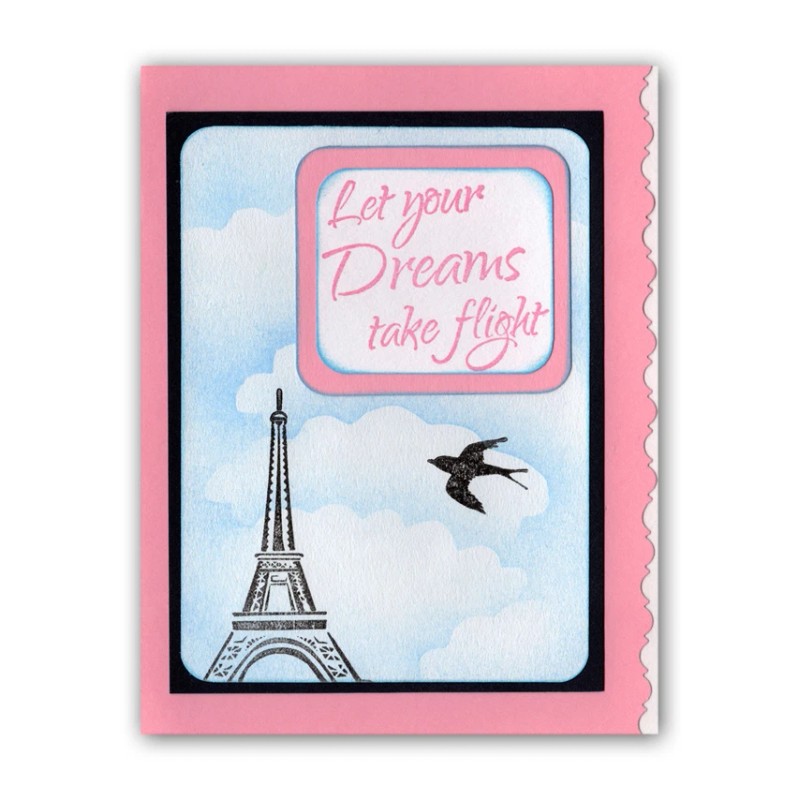 Sweet Grass Stamps Bird flying silhouette UNMOUNTED rubber stamp, accent,