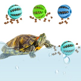 3PCS Aquatic Turtle Enrichment Toys, Toys for Turtles to Play with in Aquarium, Turtle Toys for Aquatic Turtles, Turtle Feeder Ball, Toys for Turtles, Turtle Aquarium Accessories Toys