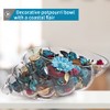 MDLUU Glass Shell Vase, 10-Inch Seashell Potpourri Holder, Decorative Conch