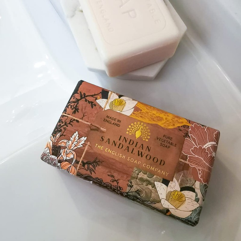 The English Soap Company, Indian Sandalwood Soap Bar, Anniversary Collection,