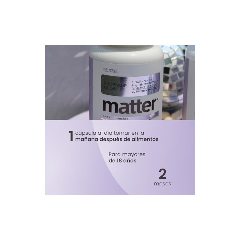 Matter Probivos Glow Probioticos Bl21 Lra05 Zinc Traacs Billones Ufc